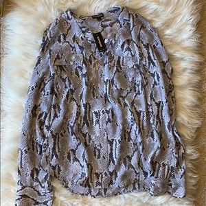 NWT Express snakeskin print blouse